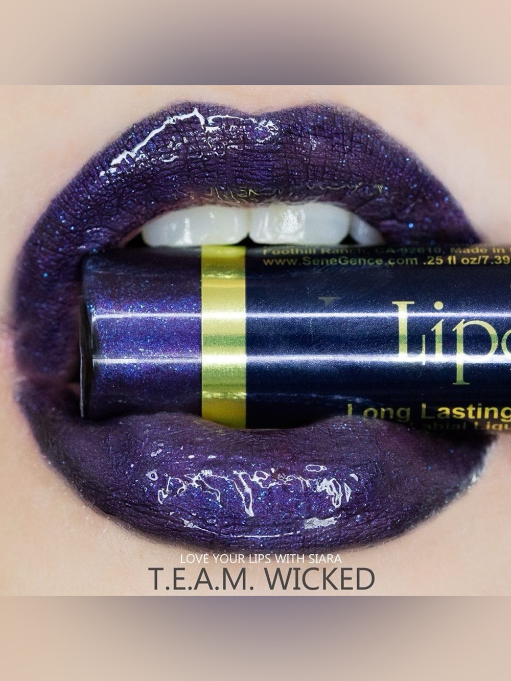Lipsense Team Wicked NEW Cool Navy Blue Purple Teal Shimmer Liquid Lipstick
